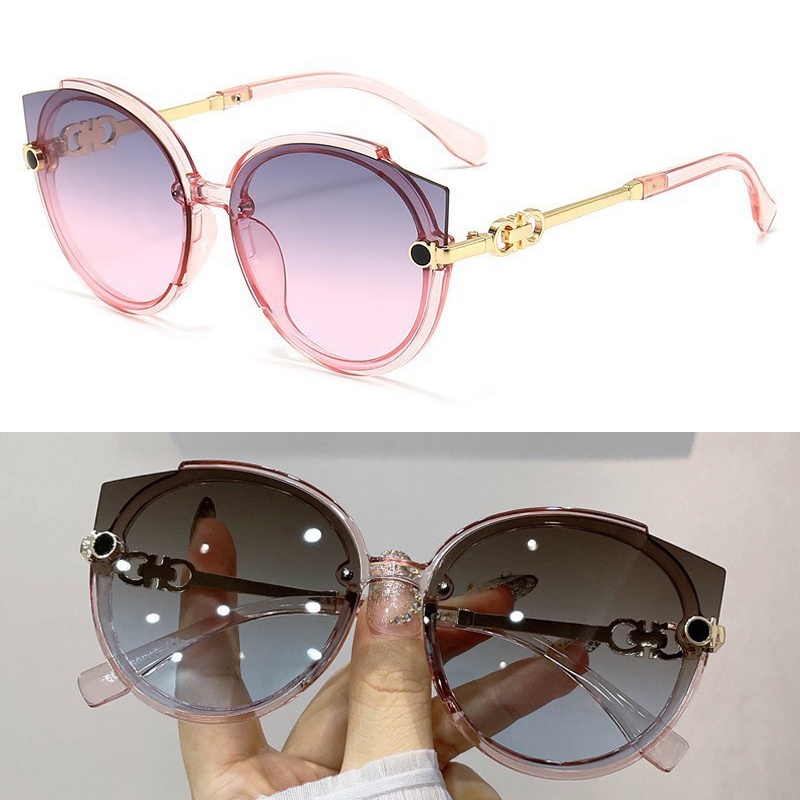 Kính Mát Chống Tia UV Màu Gradient Thời Trang Đi Biển Cho Nữ