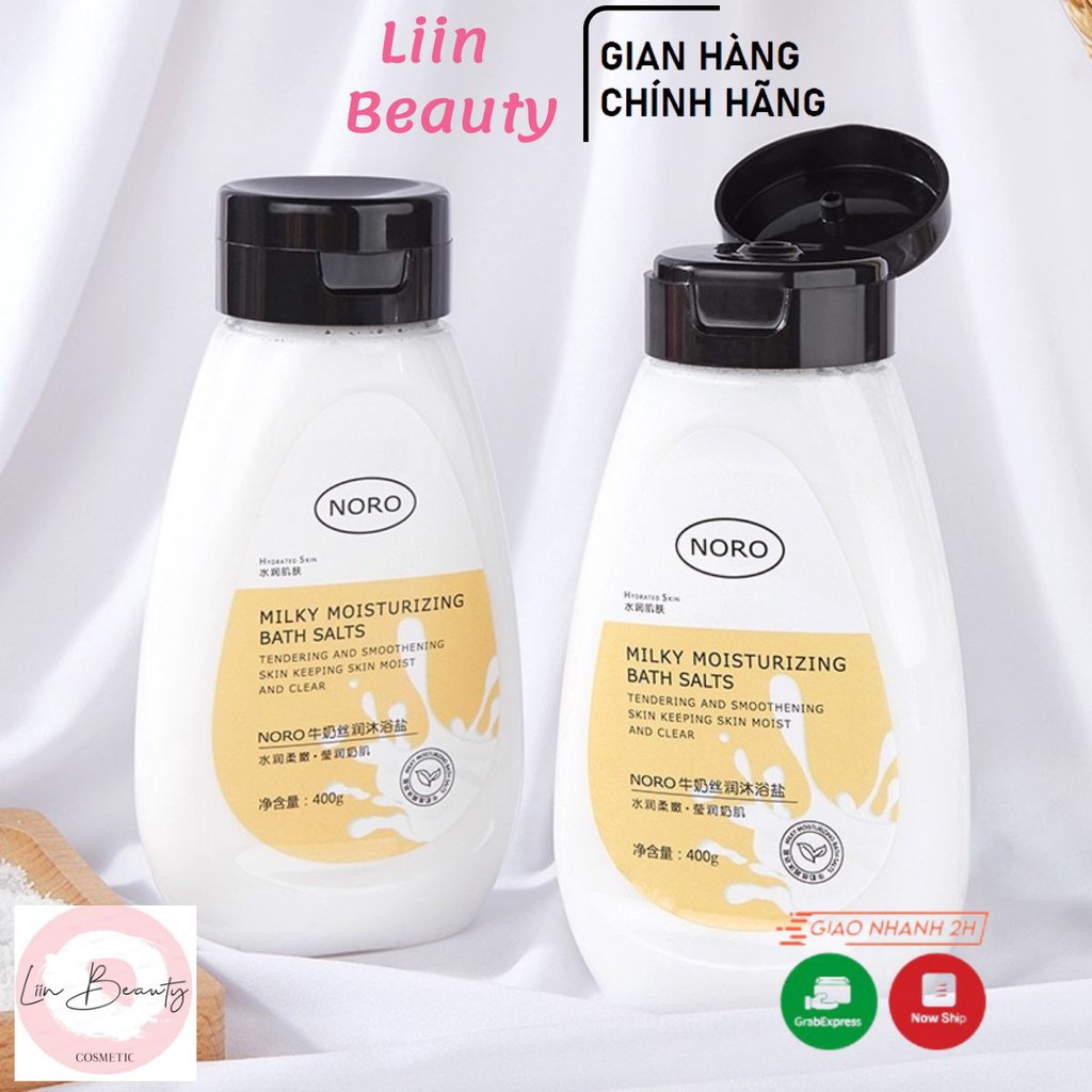 Sữa tắm muối biển sữa bò sáng mịn da Noro 400gr - HEYXI BEAUTY