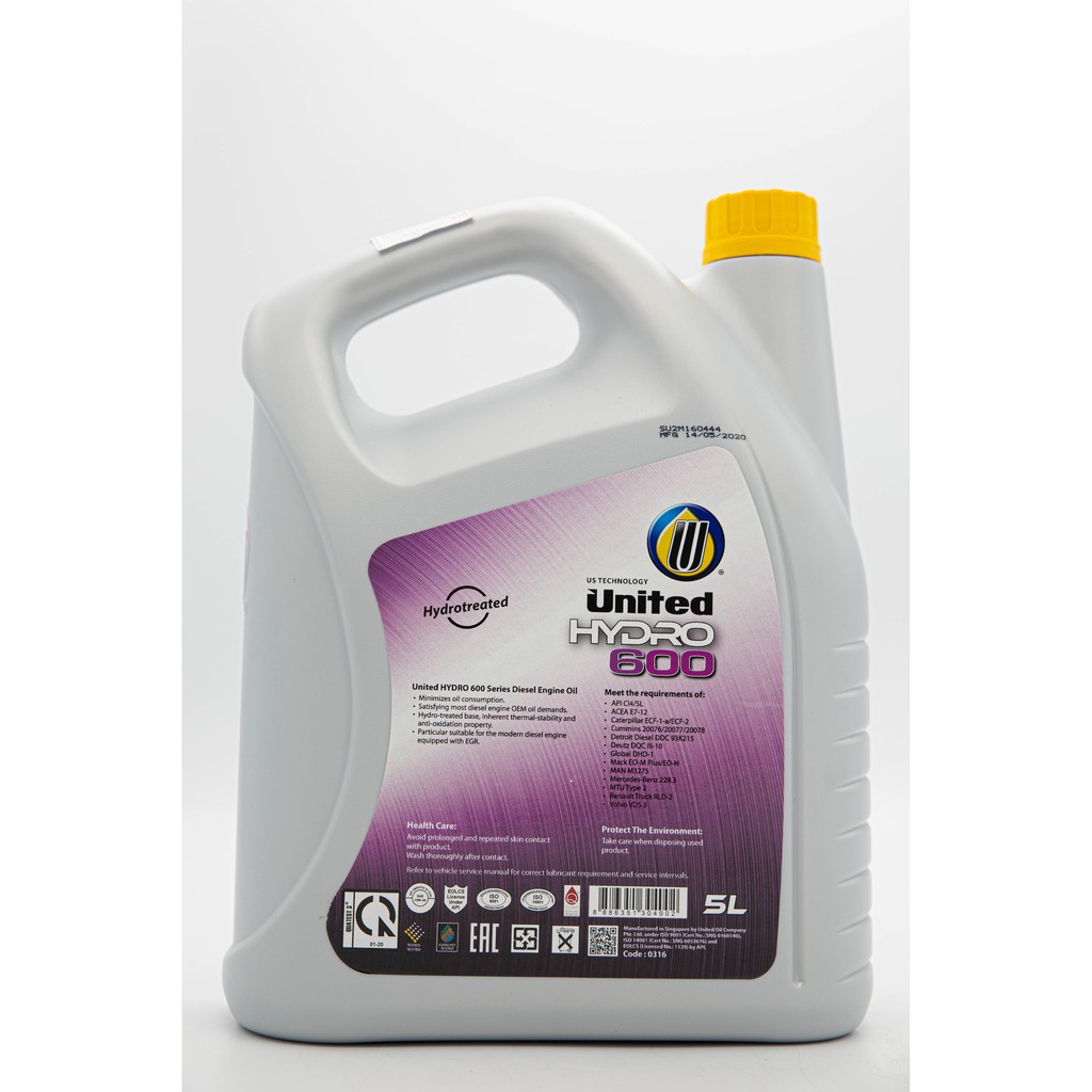 Nhớt Oto Máy Dầu - United Hydro 600 15W-40 [5L]