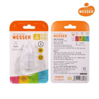 Núm vú cổ hẹp WESSER (mẫu mới 2 cái)