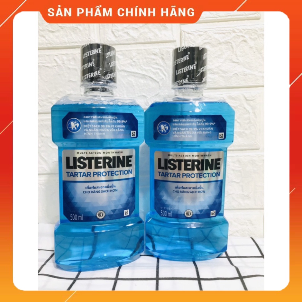 (250ML, 500ML-750ML) Nước súc miệng ngăn ngừa mảng bám Listerine Tarta