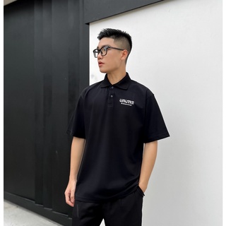 Áo Polo Basic Nam/Nữ vải cá sấu 100% cotton thoáng mát - Đen
