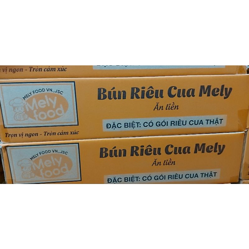 1 thùng bún riêu cua ăn liền Melofood-Garlica