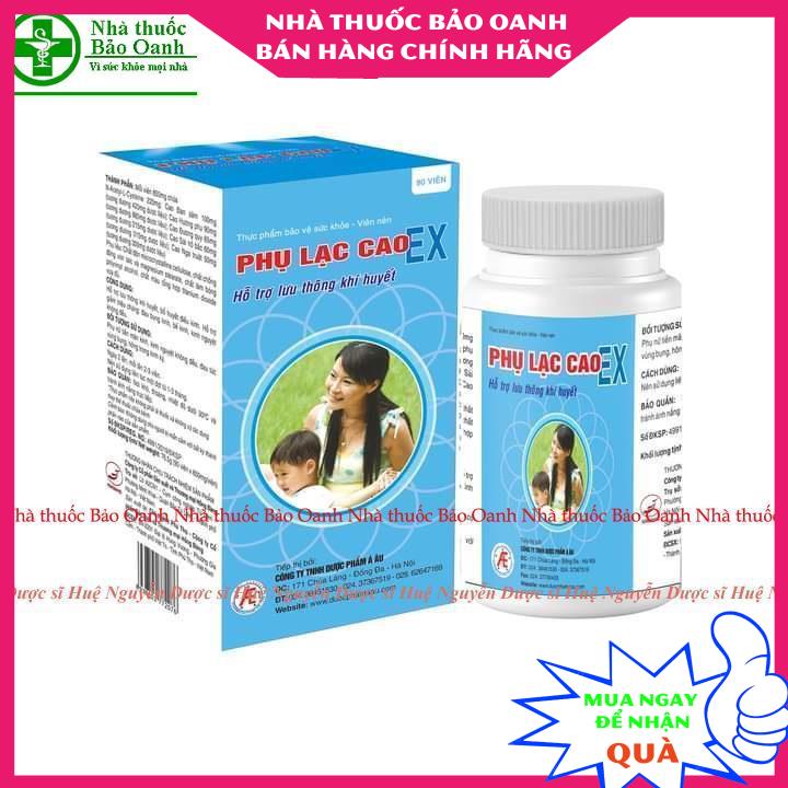 Phụ Lạc Cao EX lọ 90 viên- Chính Hãng Á Âu- Giúp Tăng Cường Lưu Thông Khí Huyết & Điều Hòa Kinh Nguyệt