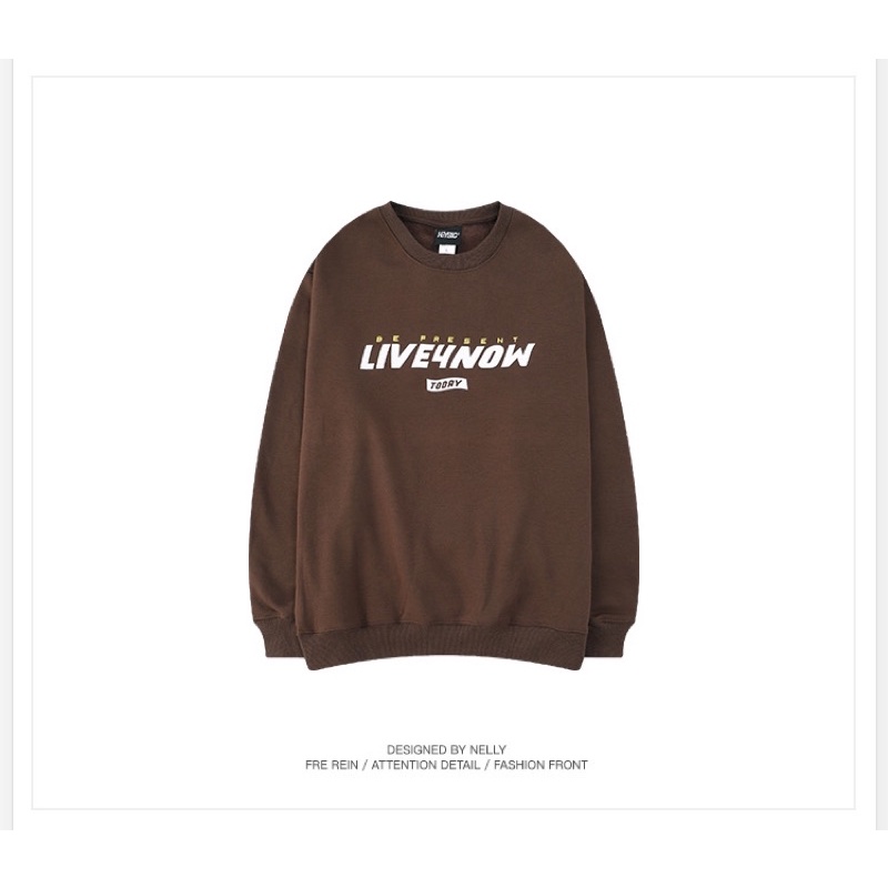 Áo nỉ lót lông sweater Nelly unisex