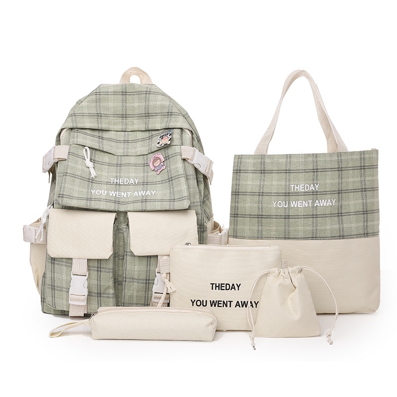 Ba Lô Đi Học Nhiều Ngăn Sức Chứa Lớn Đơn Giản Nghệ Thuật Và Nghệ Thuật Mới Cho Nữ Sinh