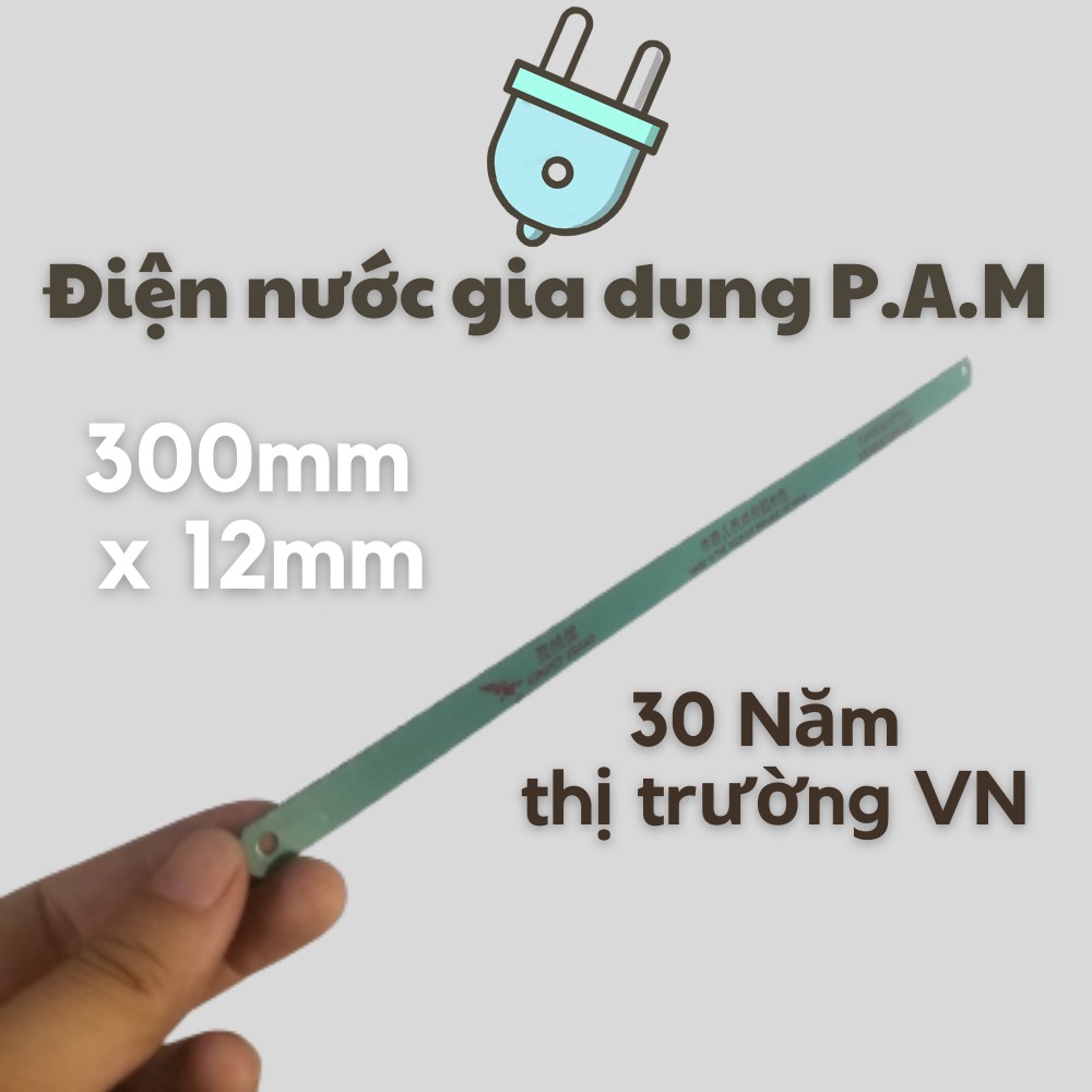 Combo 10 lưỡi cưa sắt 1 mặt xanh sắt carbon loại 1 airship brand Điện Nước Chú Hội