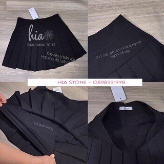 Chân váy xếp ly cạp cao che bụng tôn dáng