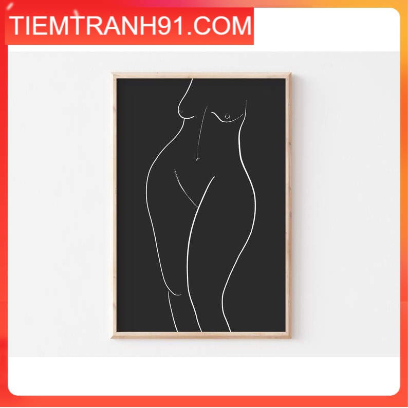 Tranh treo tường | Line art-Female Line Art, Modern Minimalist 64 , tranh canvas giá rẻ