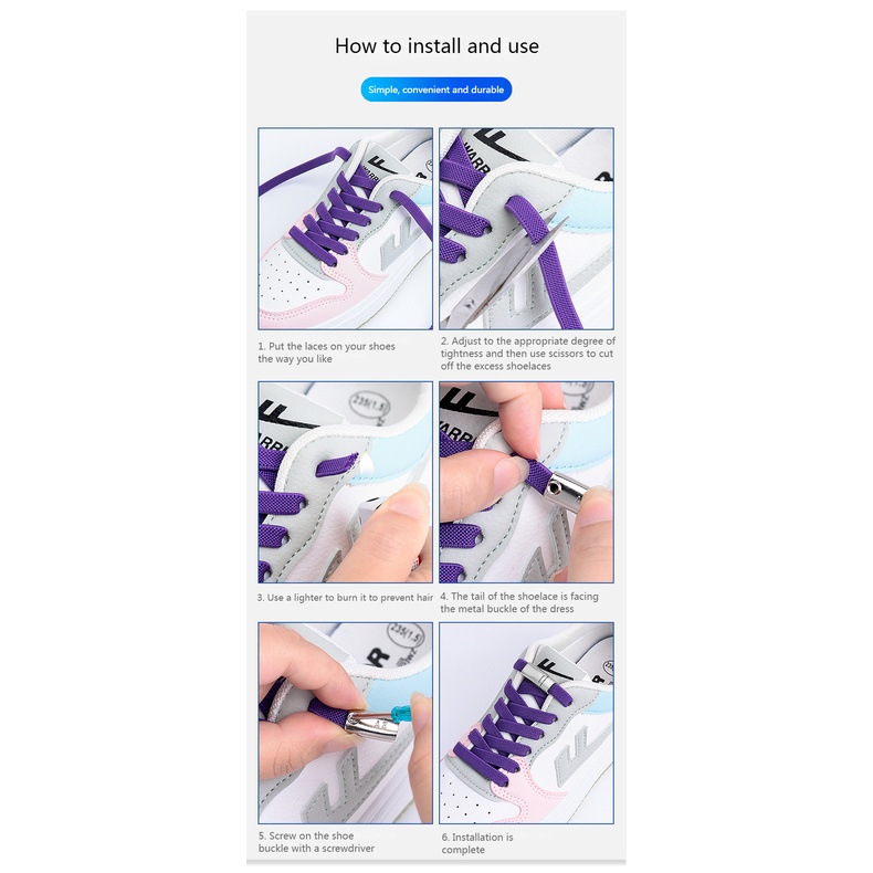 1 Cặp Dây Giày Thể Thao 8MM Bằng Cao Su Co Giãn Dành Cho Người Lớn Và Trẻ Em