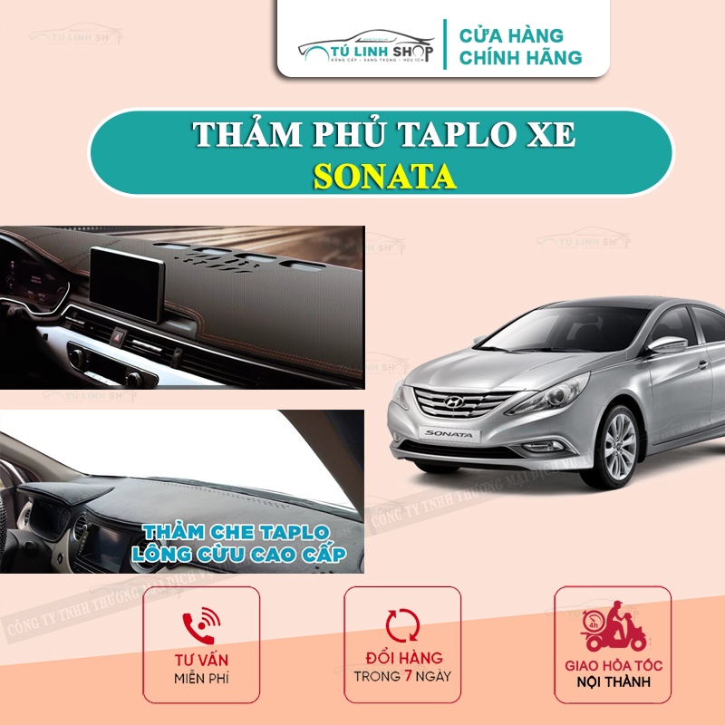 Thảm taplo SONATA bằng lông Cừu 3 lớp hoặc Da Cacbon