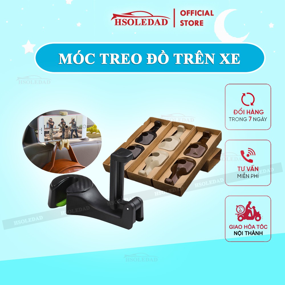 Móc treo đồ trên ô tô gài sau ghế tiện lợi, nhỏ gọn, chắc chắn, đa năng