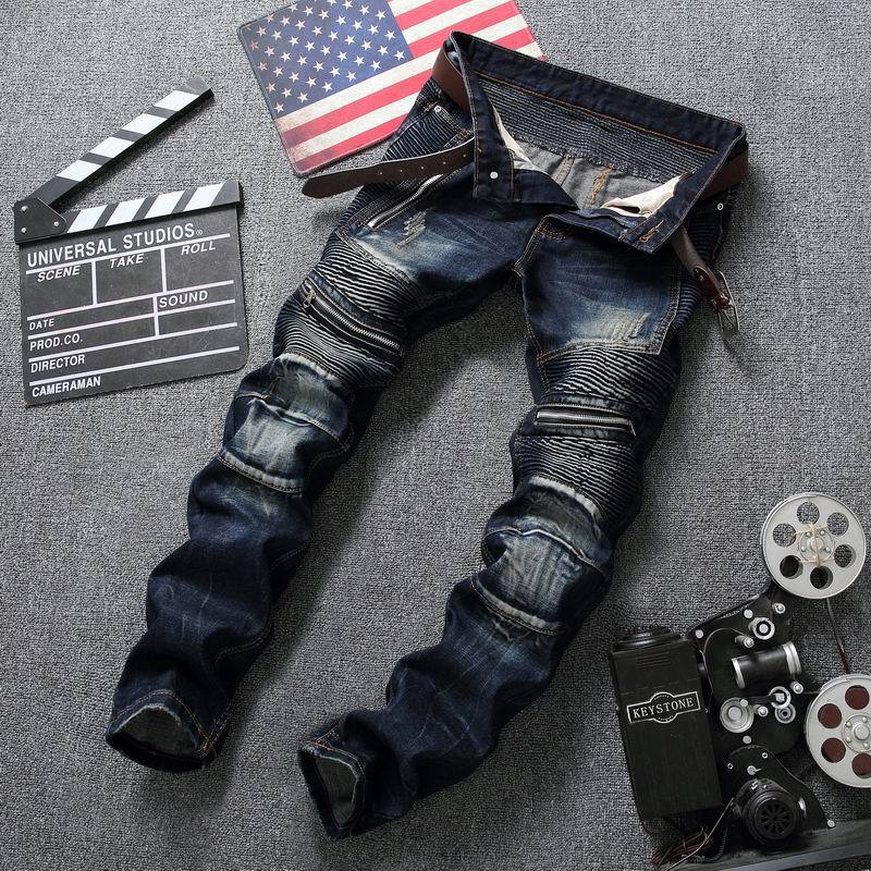 Quần Jeans Ống Đứng Có Khóa Kéo Thời Trang Mùa Hè Phong Cách Âu Mỹ Mới Cho Nam Giới 2021