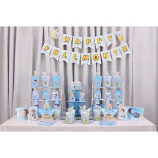 Set trang trí bàn tiệc đầy tháng