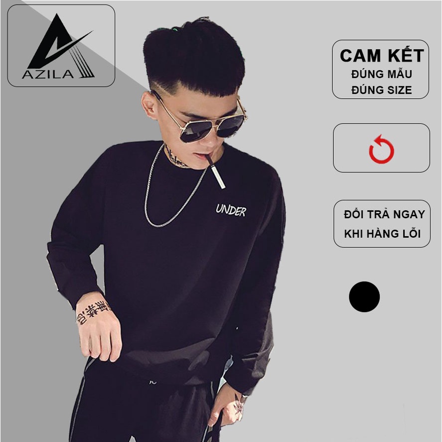 Áo Thu Đông Nam - Nữ Cổ Tròn Tay Dài - Chất Liệu Umi Cao Cấp - Phong Cách Hàn Quốc - TD42 - Azila - Hàng nhập khẩu