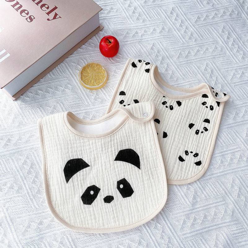 Set 2 yếm vuông chống thấm vải Muslin sợi tre cao cấp cho bé, yếm ăn dặm cho bé, yếm dãi, giữ ấm cổ bé...