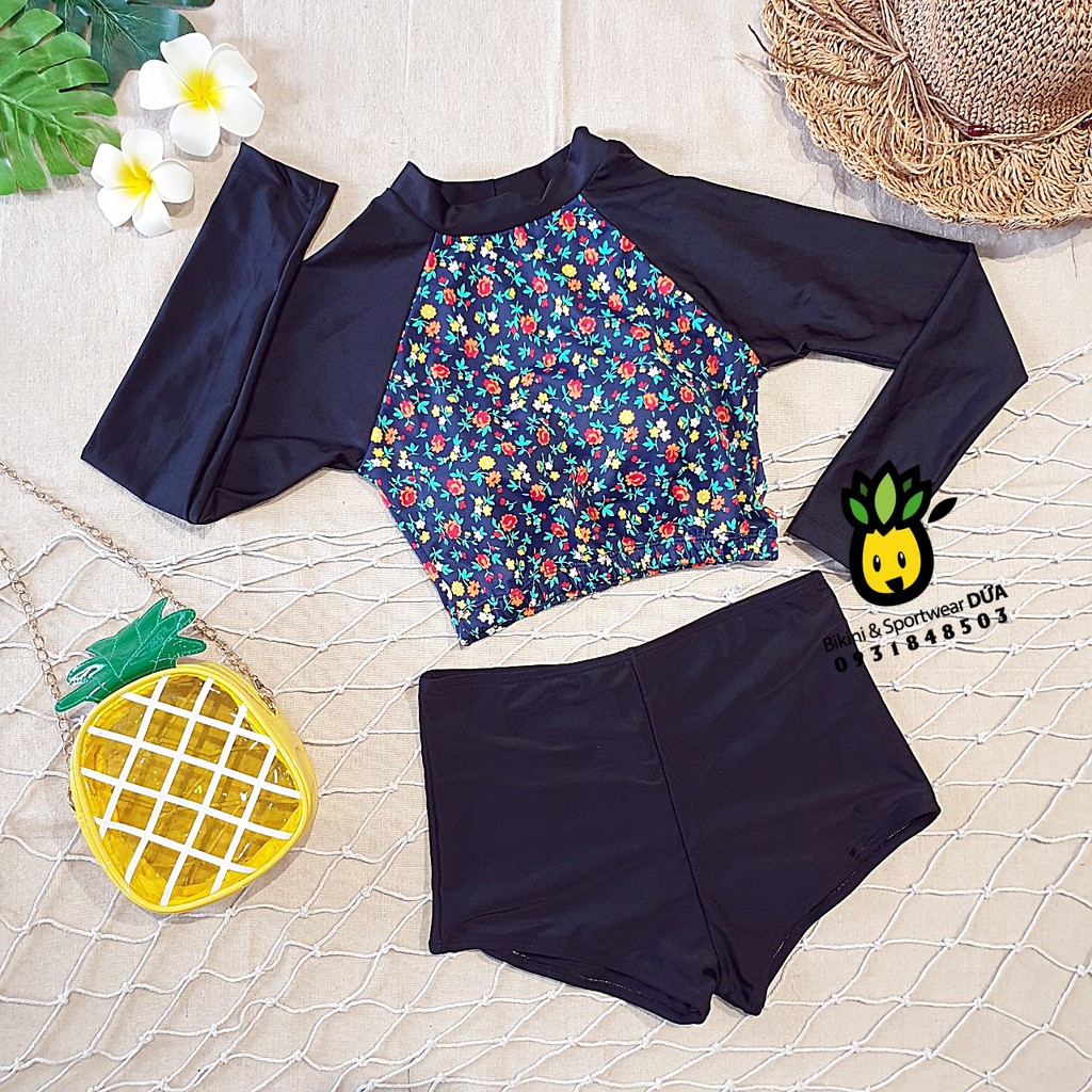 BIKINI ĐỒ BƠI TÀY DÀI CROPTOP