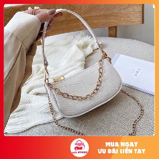 [Mẫu mới] Túi Quẩy Kẹp Nách Da Rắn Phối Dây Xích Siêu Xinh Hot Trend 2020 - 24H STORE
