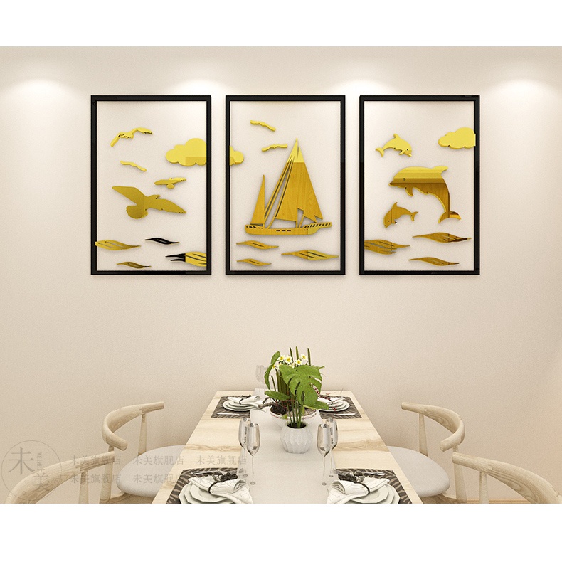 Tranh Mica Khung cảnh biển diệu kì Trang trí phòng khách, cửa hàng Nhiều Size - EPeBen