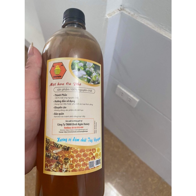 Mật Ong Nguyên Chất Hoa Cà Phê Bình Ngân Loại 1 Lít