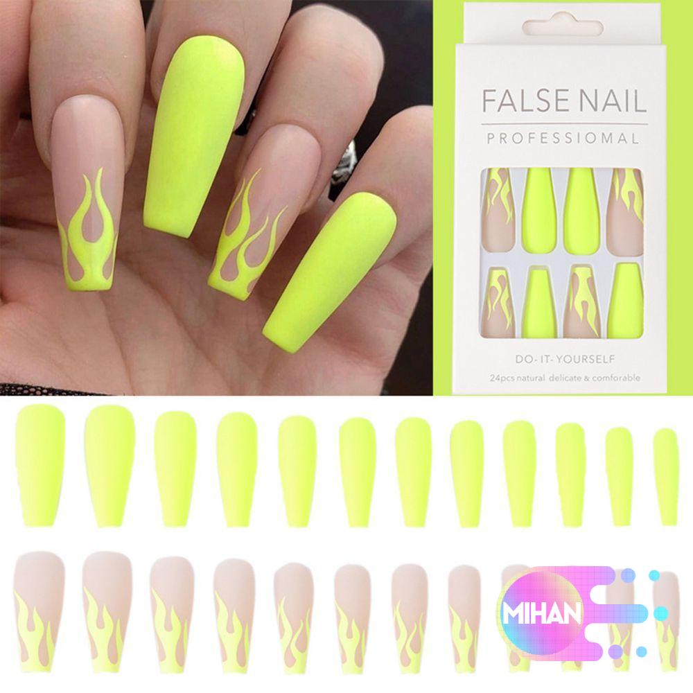 [Hàng mới về] Hộp 24 móng tay giả trang trí nghệ thuật có thể tháo rời