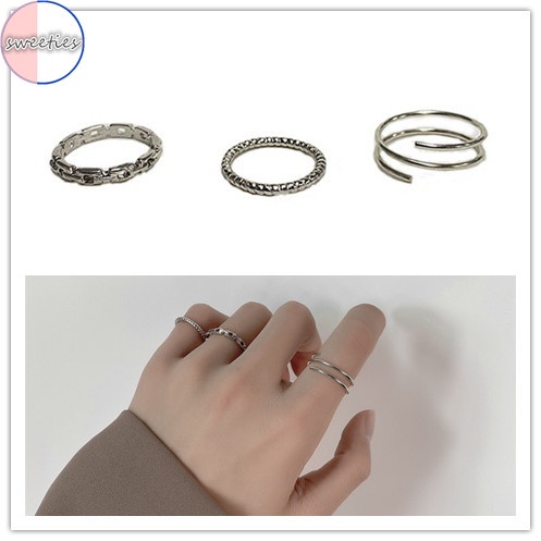 3 Nhẫn đeo tay kiểu dáng đơn giản thời trang cho nữ