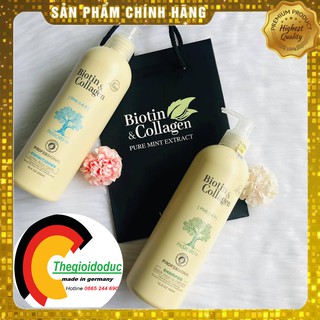Bộ Dầu Gội  Xả Biotin Collagen Trắng cho tóc rụng, tóc gẫy, 1000ml của Ý
