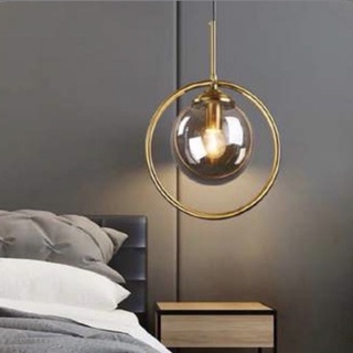 Đèn thả hiện đại quả cầu thuỷ tinh trong chưa bao gồm bóng đèn TT.28 AB