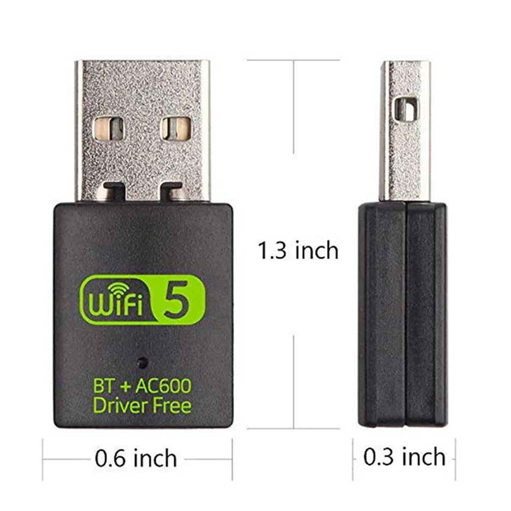 🎉Bộ điều hợp USB WiFi Bluetooth Bộ thu không dây 600Mbps băng tần kép 2.4 / 5Ghz USB WiFi Dongle