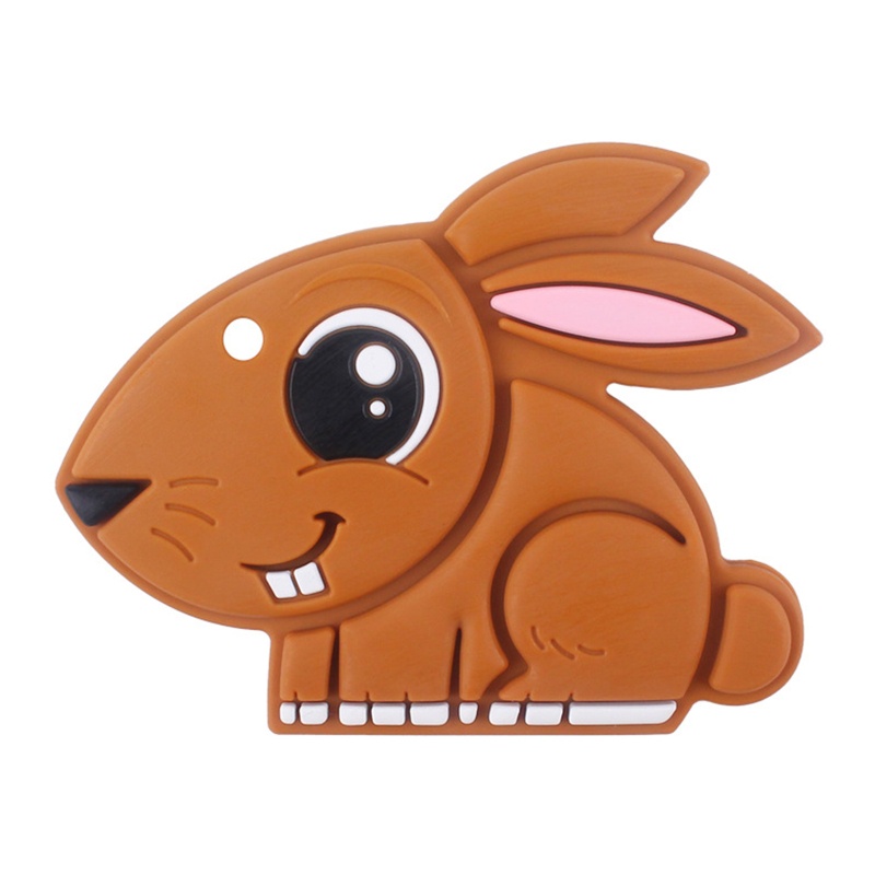 Haha Núm Ti Giả Silicon Cấp Hạt Hình Thỏ Mắt To Hoạt Hình DIY