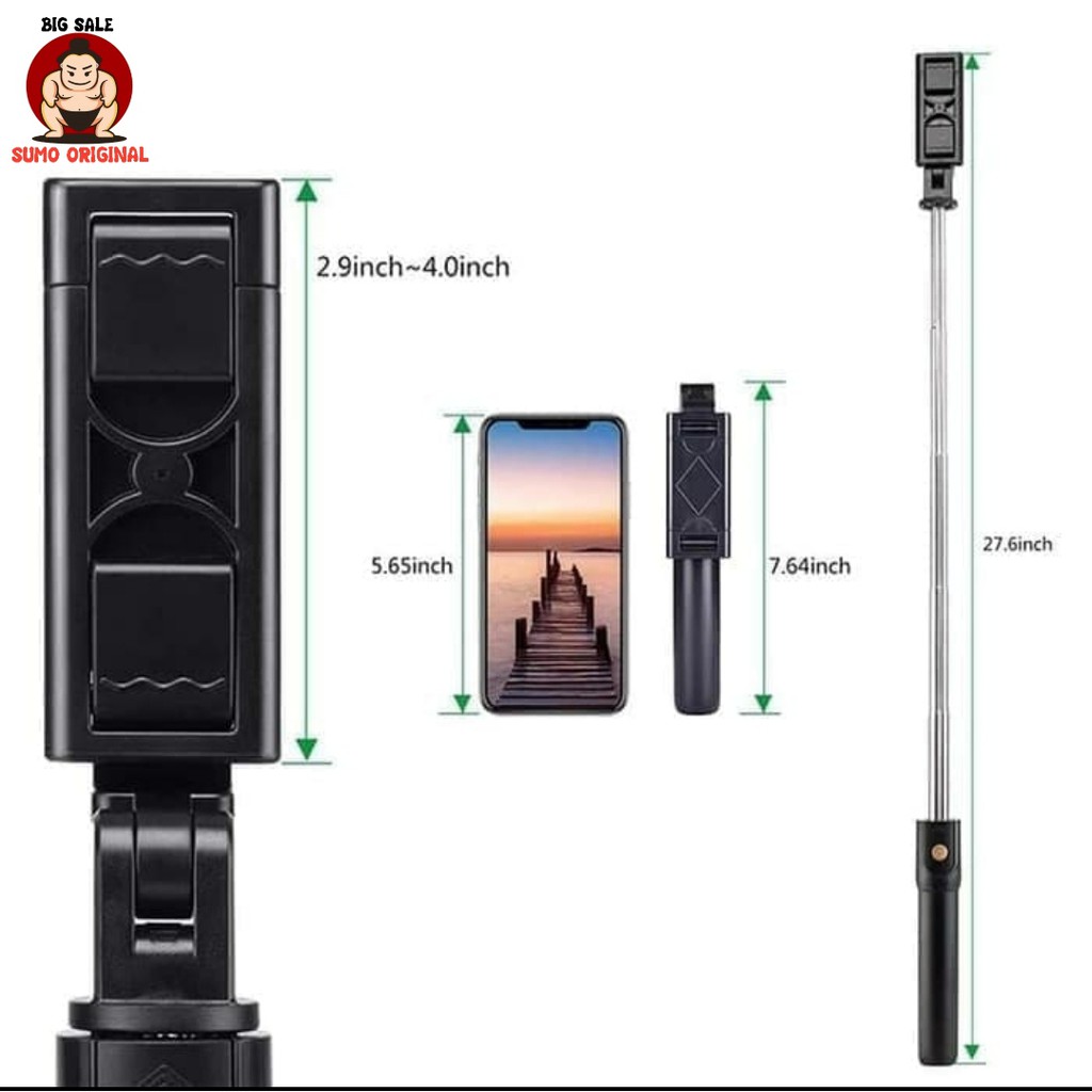 Giá Đỡ Ba Chân Kiêm Kẹp Điện Thoại Kết Nối Bluetooth Không Dây 2 Trong 1 K07 | BigBuy360 - bigbuy360.vn
