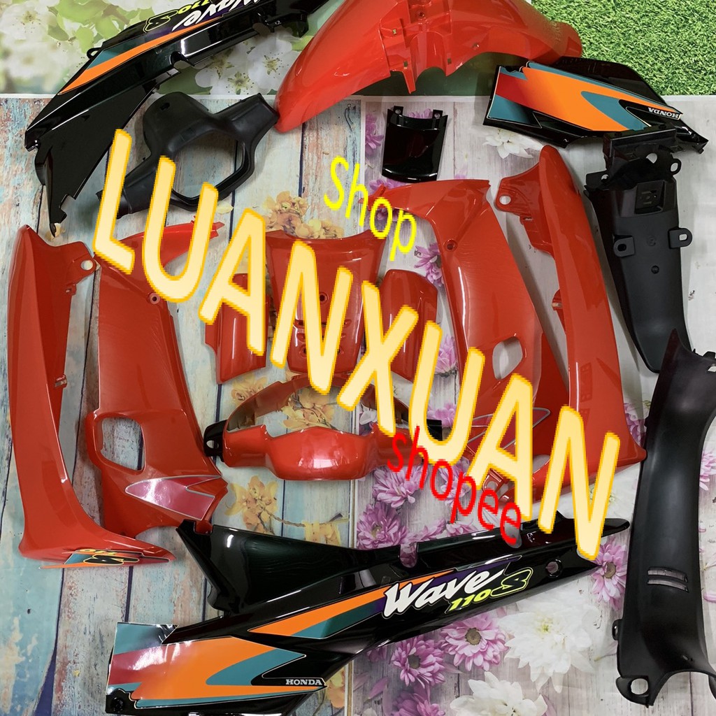 Bộ nhựa dàn áo xe wave ZX -Wave thái -wave 2 bóng -wave nhỏ -wave alpha 110 đời 2002 đến 2006 -Full nhựa trắng ABS