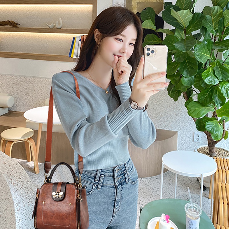 IELGY Túi Đeo Chéo Vai Bằng Da Mềm Thời Trang