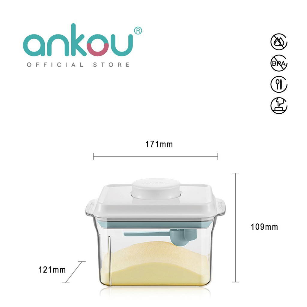 ANKOU Hộp Đựng Sữa Bột Hình Chữ Nhật 1000ml | BigBuy360 - bigbuy360.vn
