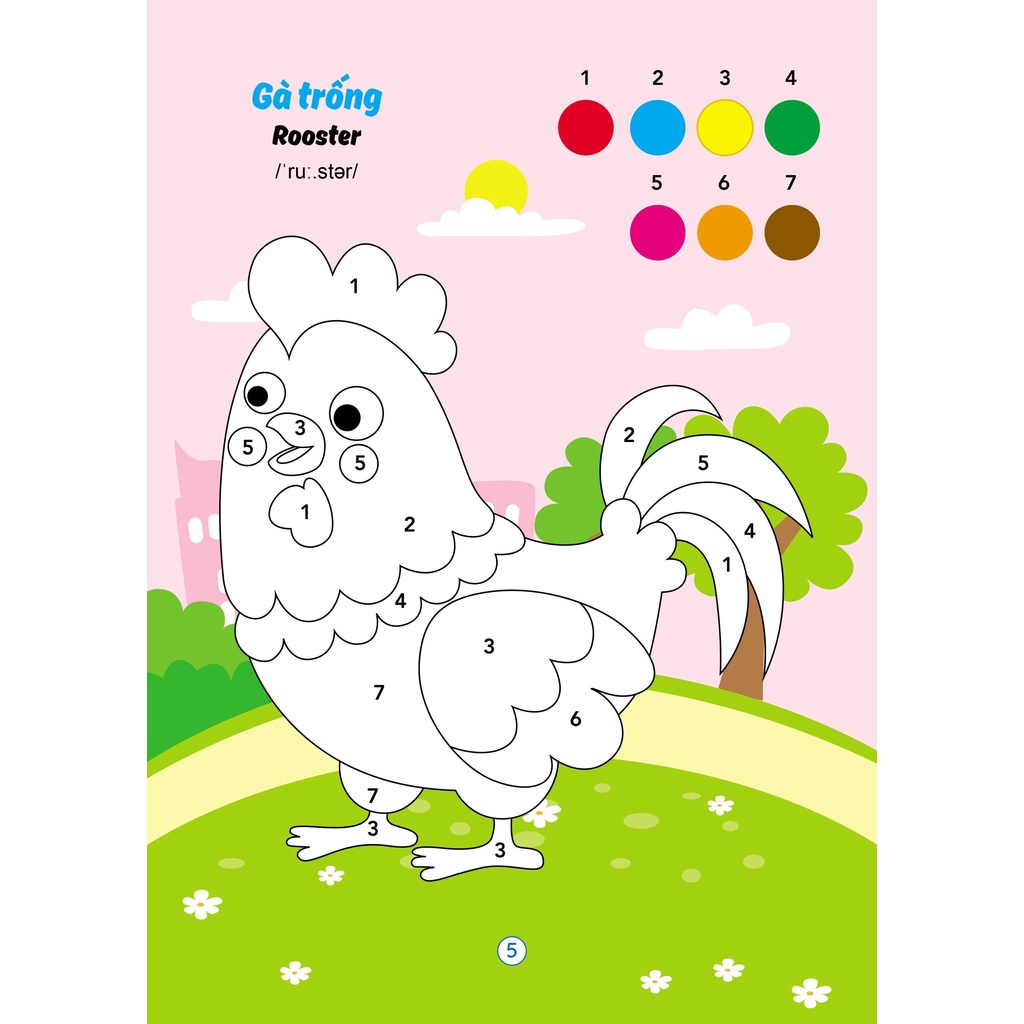 Sách - Bộ Tô Màu Phát Triển Trí Thông Minh Song Ngữ Anh Việt Cho Bé Từ 2 - 6 Tuổi