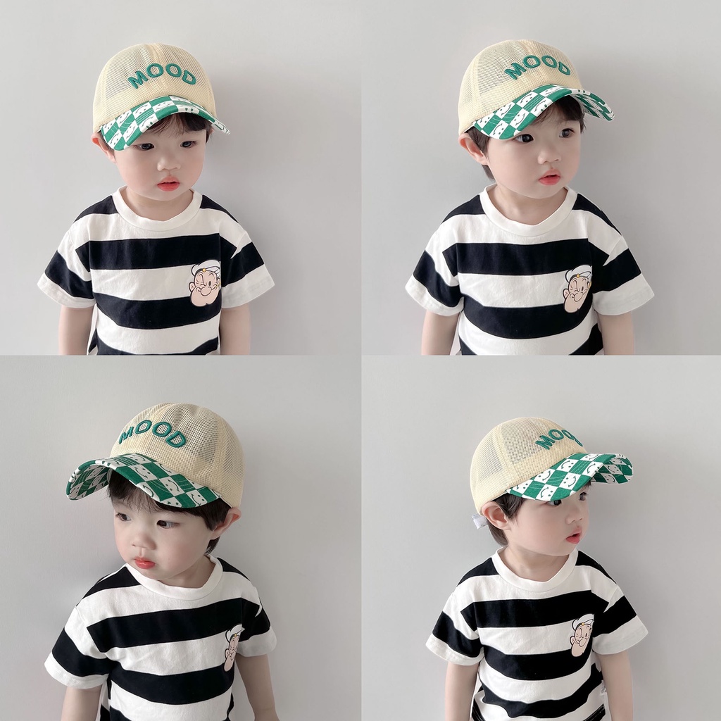 Mũ Lưỡi Trai Phối Lưới Thời Trang Mùa Hè Cho Bé