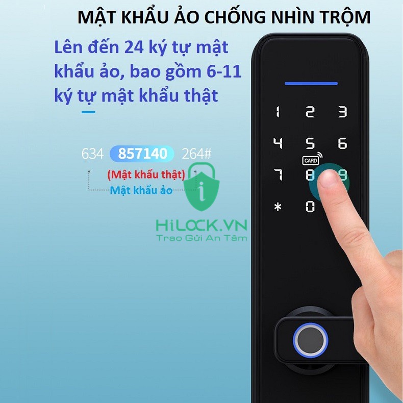 Khóa vân tay thông minh Tuya X3 2020 mở khóa vân tay, thẻ từ, chìa cơ, mật khẩu, cảm ứng. app wifi điện thoại Tuya Smart