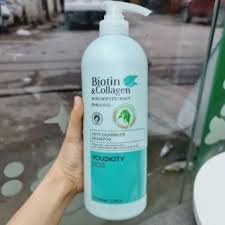 Cặp Dầu Gội Xả Biotin &amp; Collagen Xanh Dương Siêu Mềm Mượt Cho Tóc Khô 1000ml