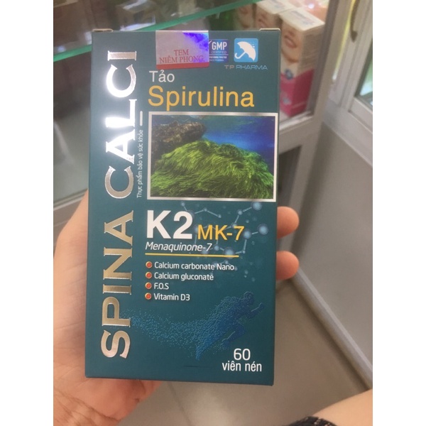 Canxi tảo Spirulina SPINA CALCI K2 MK7 giúp tăng chiều cao cho trẻ và chắc khỏe xương cho cả gia đình.