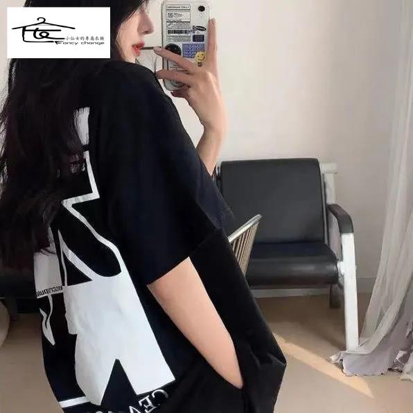 Áo Thun Nữ Ngắn Tay In Chữ Phong Cách Mới Mùa Hè 2022