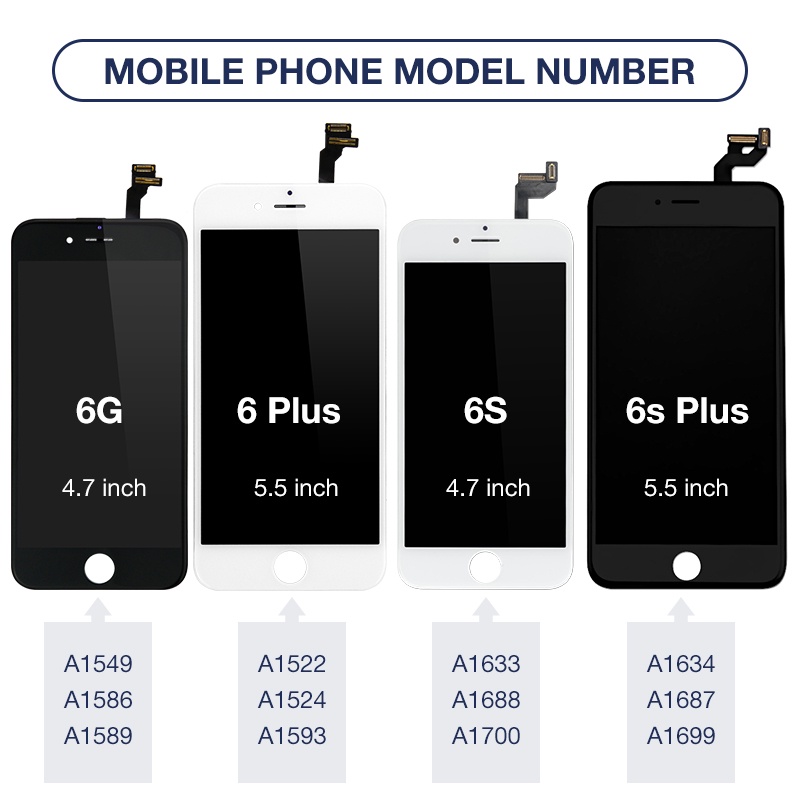 Dành Cho iPhone 6S 7 8 Màn Hình Hiển Thị Màn Hình Cảm Ứng Hoàn Chỉnh Màn Hình LCD Hội Nút Home Camera Trước AAA+++