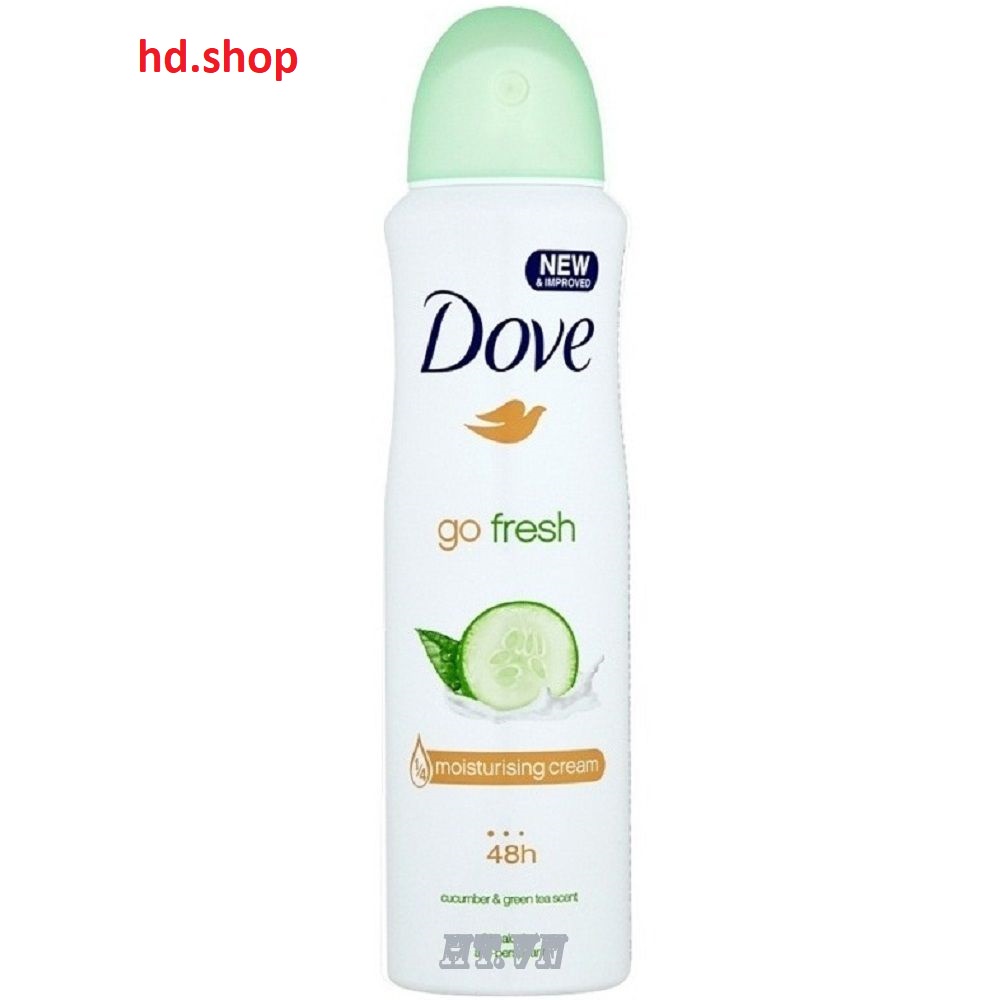 Xịt Khử Mùi Dove 150ml Go Fresh Dưa Leo Nhập Khẩu Châu Âu.