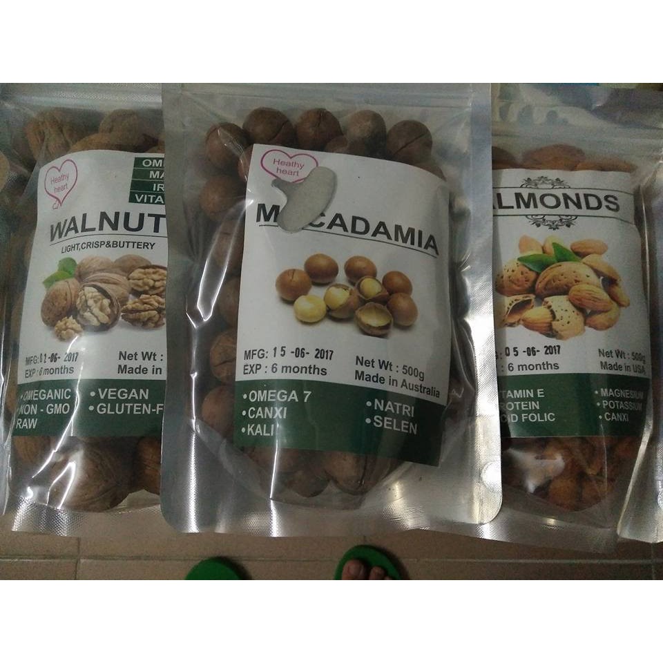 HẠT HẠNH NHÂN RANG BƠ, MACCA, ÓC CHÓ NHẬP KHẨU