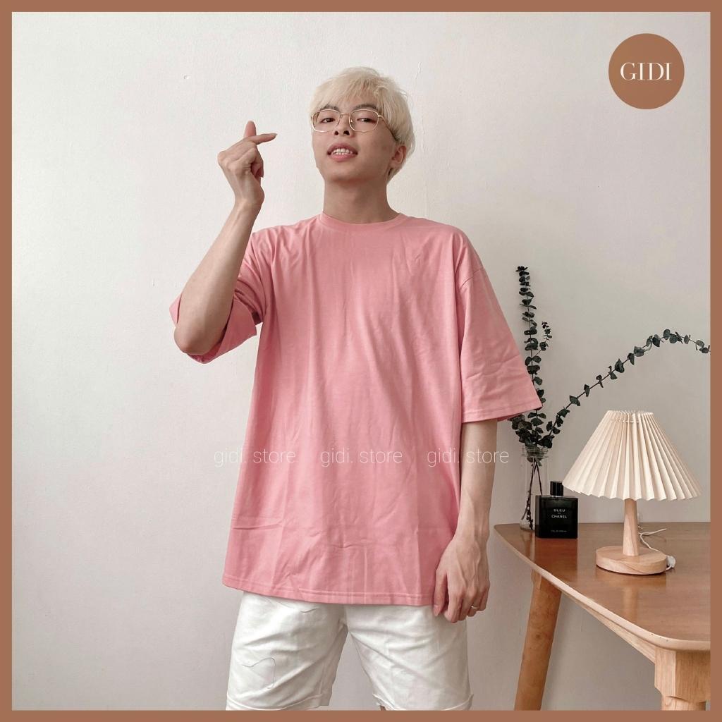Áo Phông Trơn Tay Lỡ form rộng OVERSIZE vải thun co giãn Nam Nữ Unisex - thoáng mát, không nhăn, hàng chính hãng 💥 GIDI