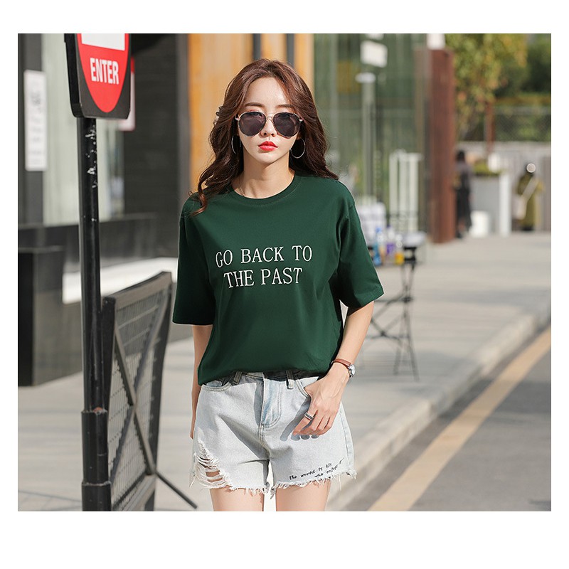 Áo Thun Nữ Tay Ngắn 🛒FREESHIP️🛒 Áo phông nữ thun cotton, mịn, mát, sành điệu in chữ - Mã M91 | BigBuy360 - bigbuy360.vn