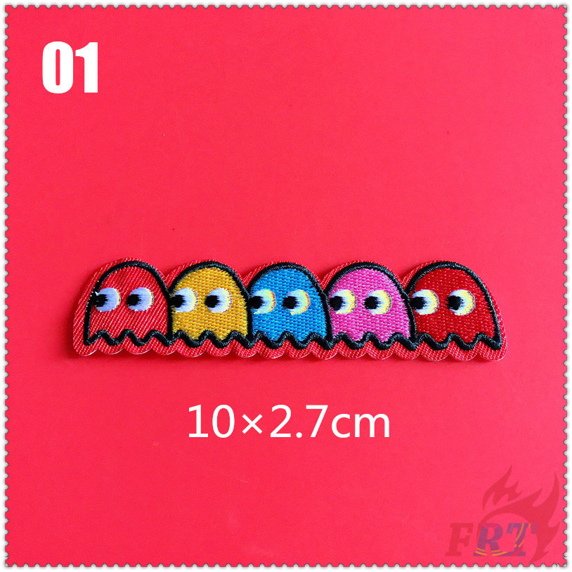Miếng vá ủi/ thêu trên quần áo hình nhân vật game Pac-Man tiện lợi