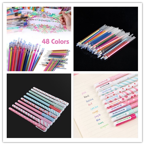 Bộ 10 Bút Gel 48 Màu Kim Tuyến Tiện Dụng Chất Lượng Cao