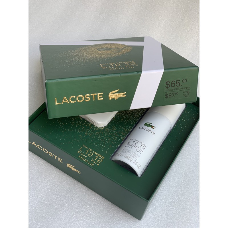 SET NƯỚC HOA NAM LACOSTE L.12.12 BLANC EDT