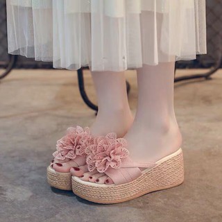 Dép đế xuồng nơ hoa