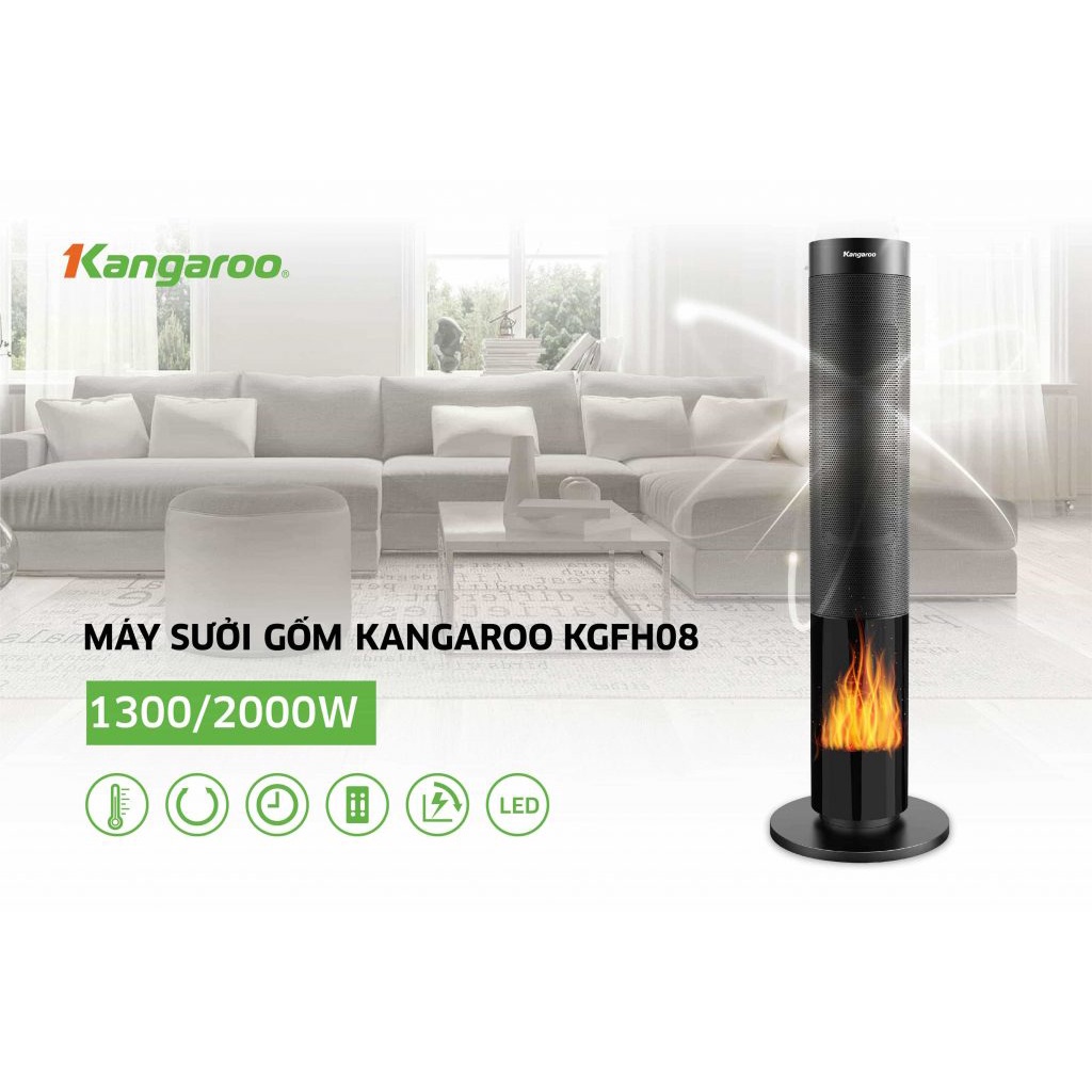 Máy sưởi gốm ceramic Kangaroo KGFH08